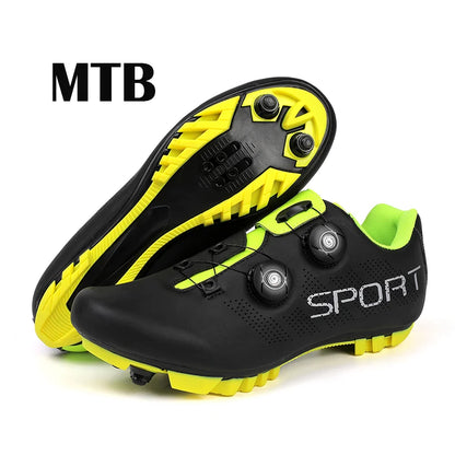 Ultra-Light Cycling Shoes, Breathable and Lightweight, SPD-Compatible Hard Soles for Road Mountain Bike Competition Training