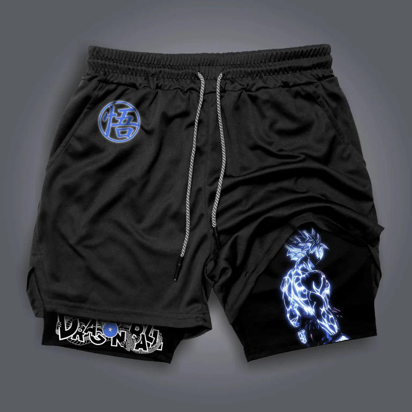 Shorts doppi con stampa Dragon Ball, Majin Buu e GOKU, stile sportivo americano, pantaloni estivi da uomo comodi, larghi e traspiranti