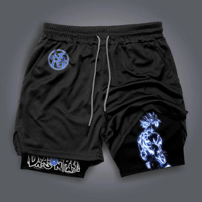 Shorts doppi con stampa Dragon Ball, Majin Buu e GOKU, stile sportivo americano, pantaloni estivi da uomo comodi, larghi e traspiranti