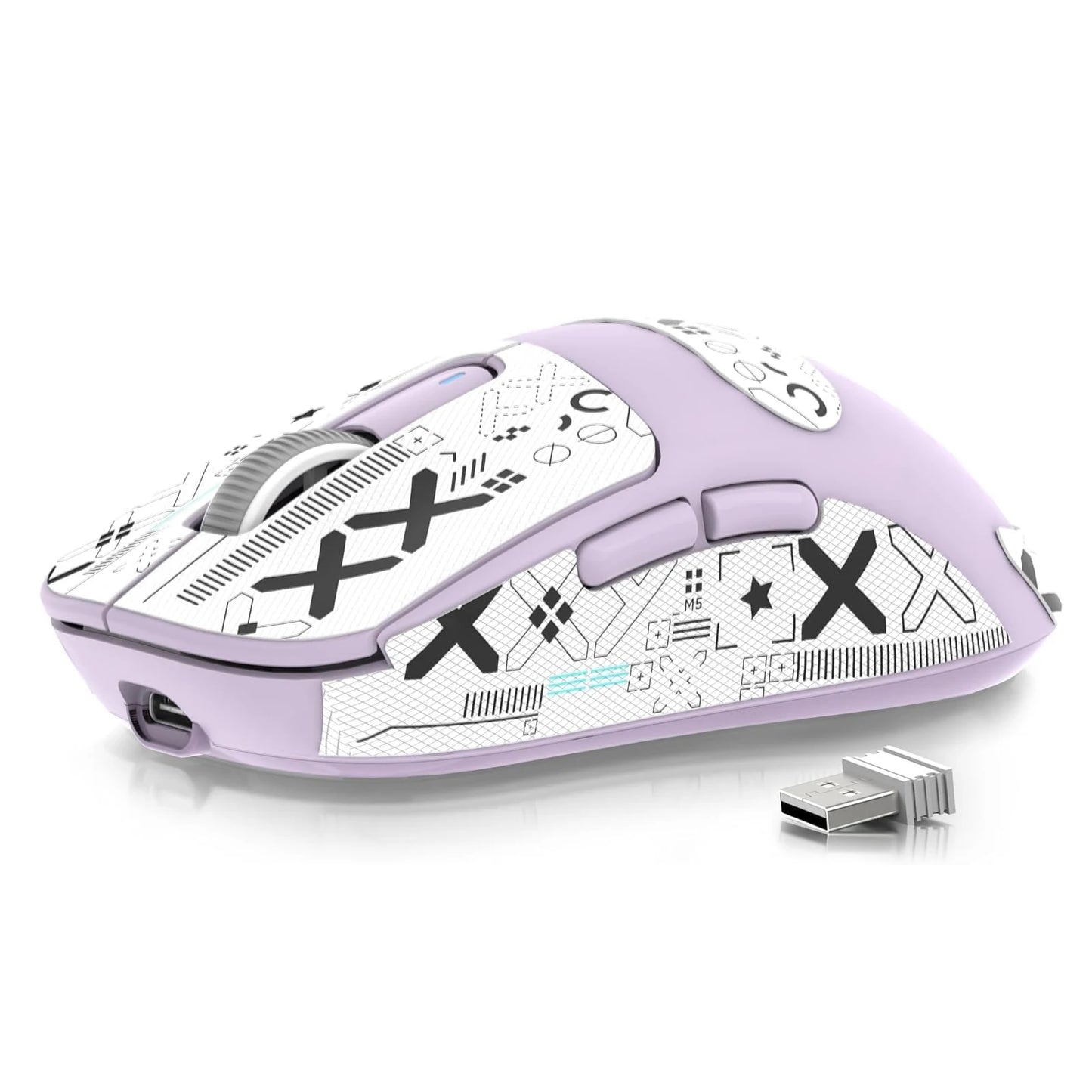 ATTACK SHARK X3 leichte kabellose Gaming-Maus, 49g Tri-Mode, PAW3395 26K DPI Sensor, 200h Akkulaufzeit, 5 programmierbare Tasten