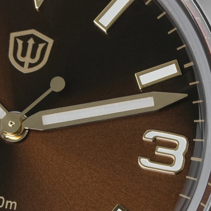 Watchdives WD1016 V3 37mm Uhr mit VH31 Sweep-Uhrwerk, Edelstahlgehäuse, luxuriösem Saphirglas, 100m wasserdicht, Herrenuhr mit Box, ideales Geschenk