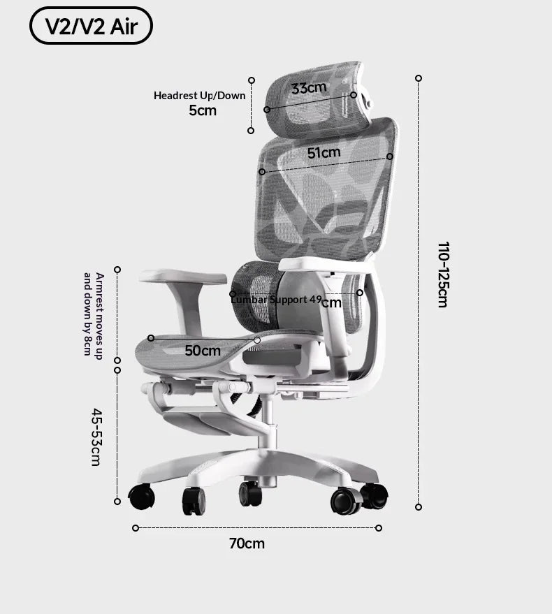 Ergonomischer Office-Mesh-Stuhl, moderner Executive-Computer- und Gaming-Stuhl, drehbar, rollbar und verstellbar