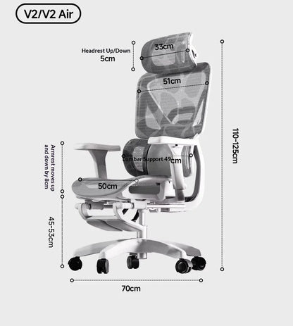 Ergonomischer Office-Mesh-Stuhl, moderner Executive-Computer- und Gaming-Stuhl, drehbar, rollbar und verstellbar