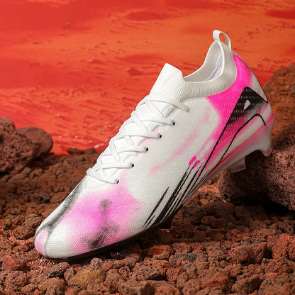 New Men's Football Boots FG Non-Slip Long Spikes Soccer Shoes Training Shoes Soccer Cleats Ultralight Outdoor Drop Shipping