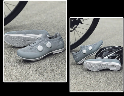 Cycling shoes road bike unisex, HsYixin breathable SPD self-locking non-slip racing road bike shoes flat MTB bicycle sneakers