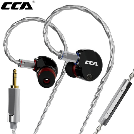 CCA Phoenix HiFi Earphones Dynamic Drive LCP Diaphragm Earphones Noise Cancelling Replaceable 2PIN Cable Gaming Wired Earphone