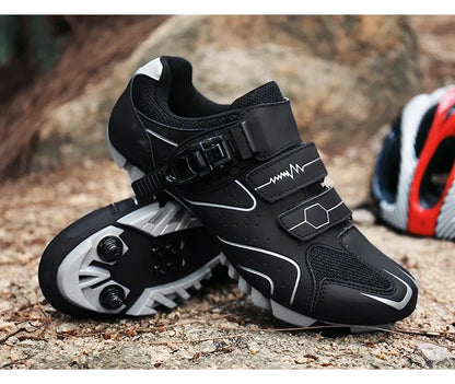 Unisex Hard Sole Cycling Shoes – 4-Season Road Bike Lock Pedal Shoes for MTB Outdoor Sports