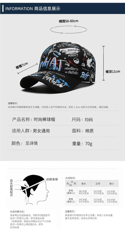 Fashion Hip Hop Baseball Cap Personality Trucker Caps Cotton Snapback Hat Outdoor Sun Hats Sports Leisure Cap