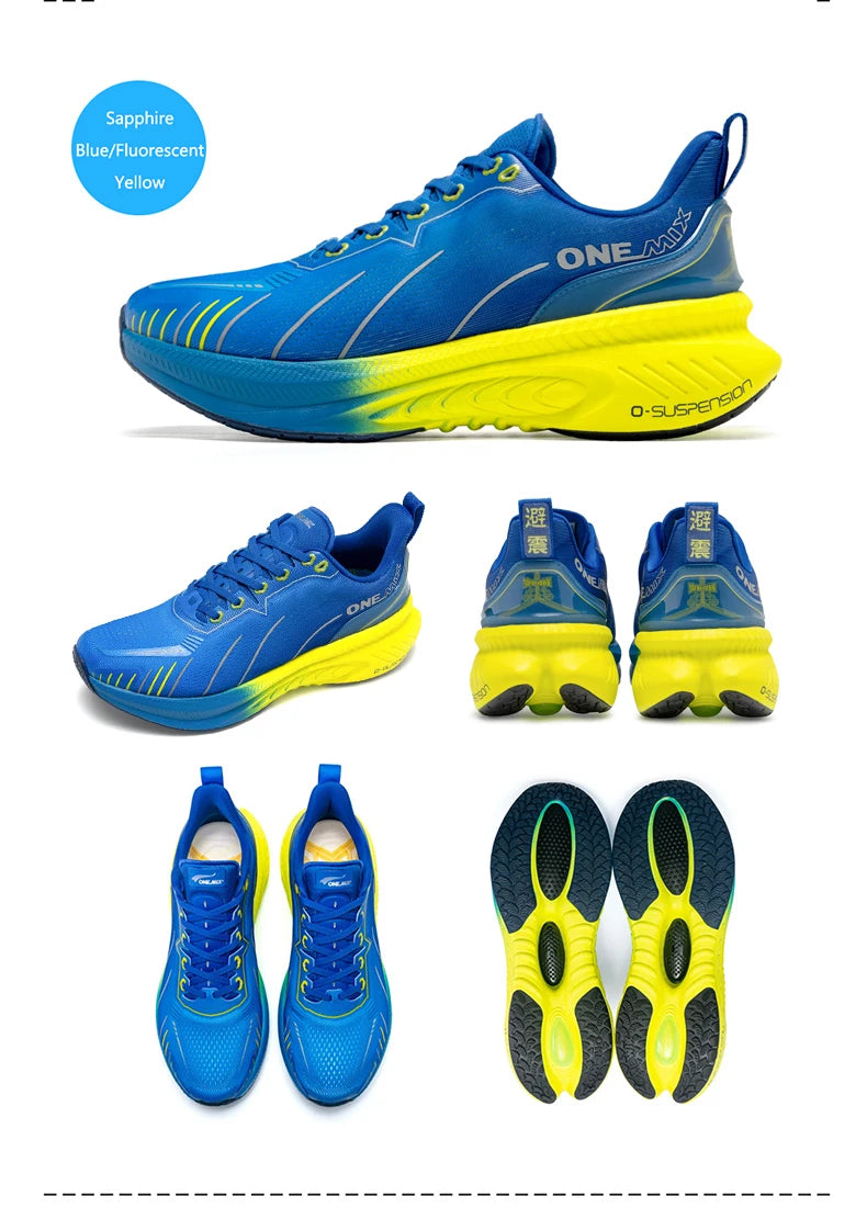 ONEMIX Nuove scarpe da running ammortizzate da uomo, adatte a runner pesanti, stringate, sportive da donna, antiscivolo, outdoor, sneakers atletiche da uomo