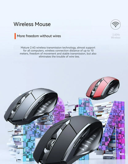 Inphic F1  2.4G BluetoWireless Mouse Office Silent Mouse  Rechargeable 6 Efficient Buttons Gaming Mouse For  Laptop Tablet PC