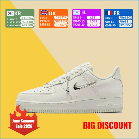 Nike Air Force 1 Low-Top Unisex Sneakers - Classic Air Cushion Comfort Casual Fashion Footwear FN8540-100