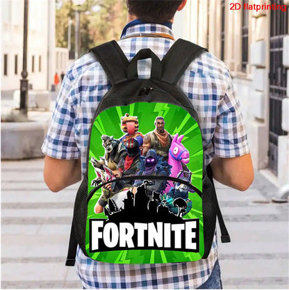 Zaino Fortnite Cartoon con tasca frontale e astuccio 2 pz - Set scolastico per bambini e bambine dai 5 agli 8 anni, regalo per il rientro a scuola