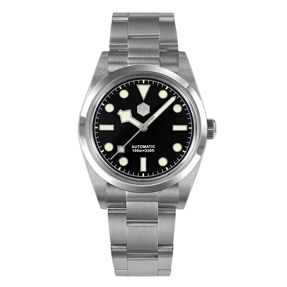San Martin Men Luxury Watch 36mm BB36 Snowflake Hands Explore Series Sports Watches PT5000 Automatic Mechanical 10Bar BGW-9 Lume