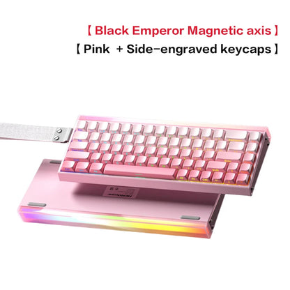 Tastiera meccanica gaming AULA HERO 68 HE con asse magnetico RT, cablata, illuminazione RGB, polling rate 8K e incisione laterale