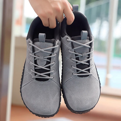 Suede Leather Shoes PU Fabric Wide Toe Shoe Anti-slip Hiking Shoe Workwear Men's Sports Shoes Women's Outdoor Walking Shoes