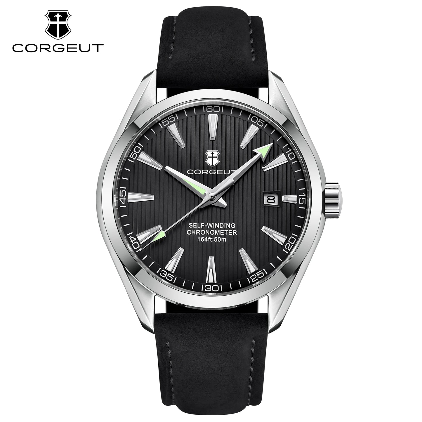 CORGEUT 41mm Luxury NH35 MOVEMENT Watch for Man Sapphire Glass Sport Clock Watch Automatic Relogio Masculino Mechanical Watches