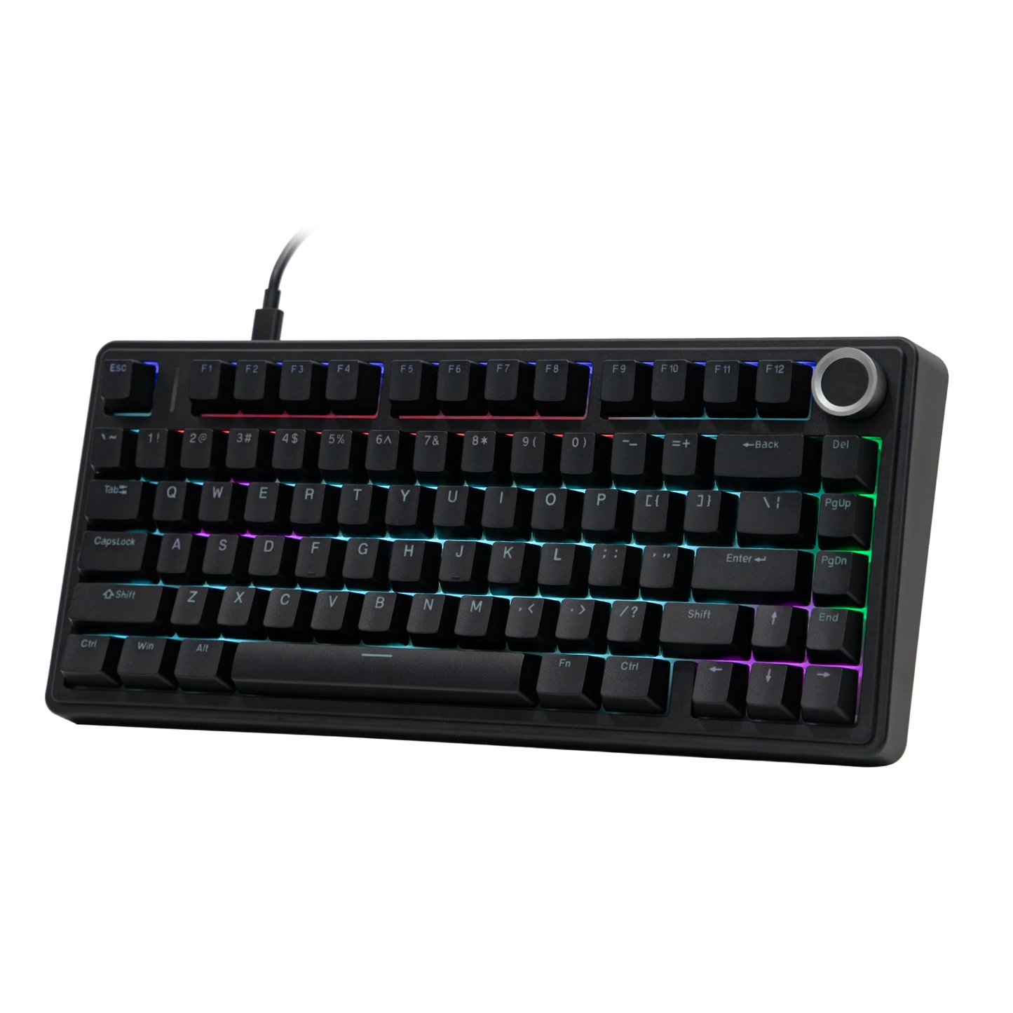 EPOMAKER x AULA F75 kabelgebundene mechanische Hot-Swap-Tastatur 75% ANSI US-Layout mit Gasket-Mount und Drehregler für Mac/WIN/Android