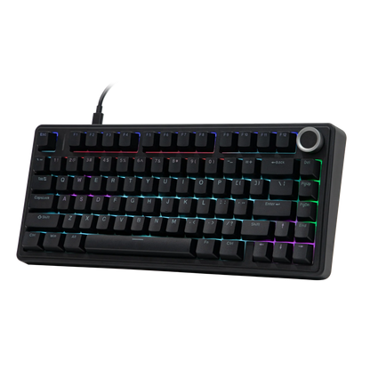 EPOMAKER x AULA F75 kabelgebundene mechanische Hot-Swap-Tastatur 75% ANSI US-Layout mit Gasket-Mount und Drehregler für Mac/WIN/Android