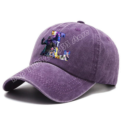 Gorra de béisbol para adulto Fortnite A-Z Letter, para hombre y mujer, ajustable, de denim lavado, estilo retro hip hop, sombrero para el sol, accesorio para deportes al aire libre, regalo