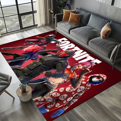 2025 Games 3D F-Fortnite Cartoon Carpet Rug for Living Room Bedroom Home Sofa Decoration, Kids Play Area Rug Non-slip Floor Mat