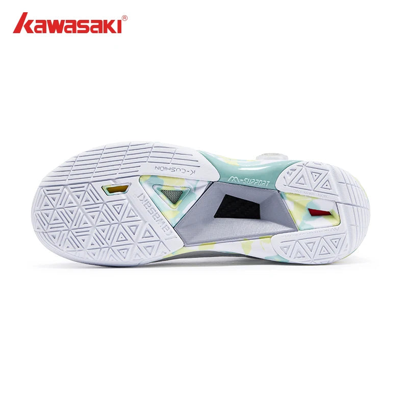 Kawasaki CROSS SPACE MID 2.0 Badminton Shoes Upgraded Shock-Absorbing Auto Knob Professional Sport Shoes Men 2024 New