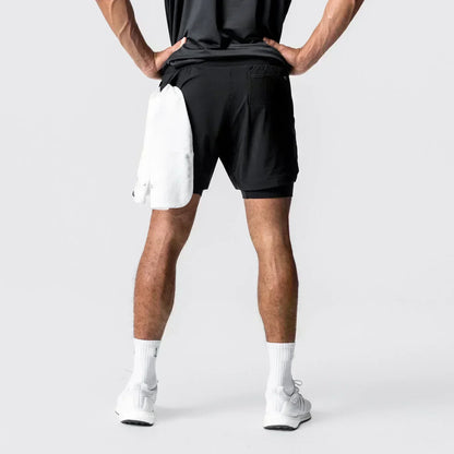 Pantaloncini da palestra da uomo Anime Demon Slayer ad asciugatura rapida, pantaloncini doppio strato 2 in 1, sportswear Y2K estate 2026, streetwear traspirante