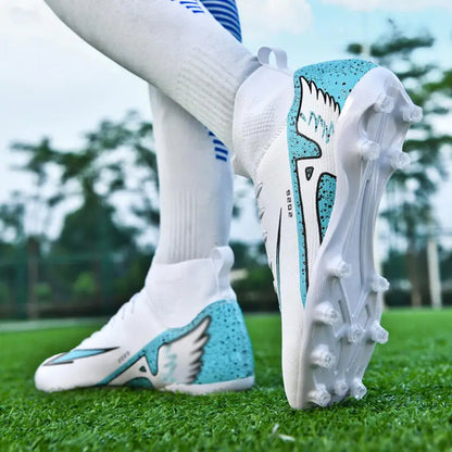 Men's High Ankle Soccer Shoes Ultralight Non-Slip Sports Outdoor Football Boots Indoor High-Quality Futsal Non-Slip
