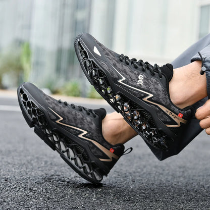 2026 New Summer Outdoor Mens Sports Shoes 3D Printed Sole Rebound Lightweight Running Shoes Foot Protection Stable Walking Shoes