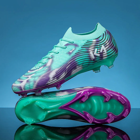 New Men Soccer Shoes Match Outdoor Sneakers Grass Cleats Hot-selling Football Boots Non-Slip Boys High-quality High-top Light