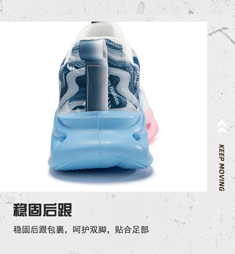 Men's Running Shoes Breathable Mesh Sports Shoes Cushioned Casual Sneakers Lightweight Comfortable Tennis Shoes Athletic Footwear