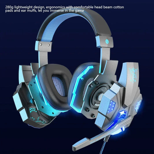 Creative Wired Gaming Headset with Microphone – LED Light Bass Stereo Gaming Headphones for PC, PS4, PS5, Xbox – High Quality Gaming Headset