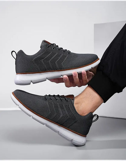 Casual Sneaker Shoes Breathable Men's Walking Mesh Soft Sole Outdoor Anti Slip Travel Comfortable Running Shoes Tenis Masculino