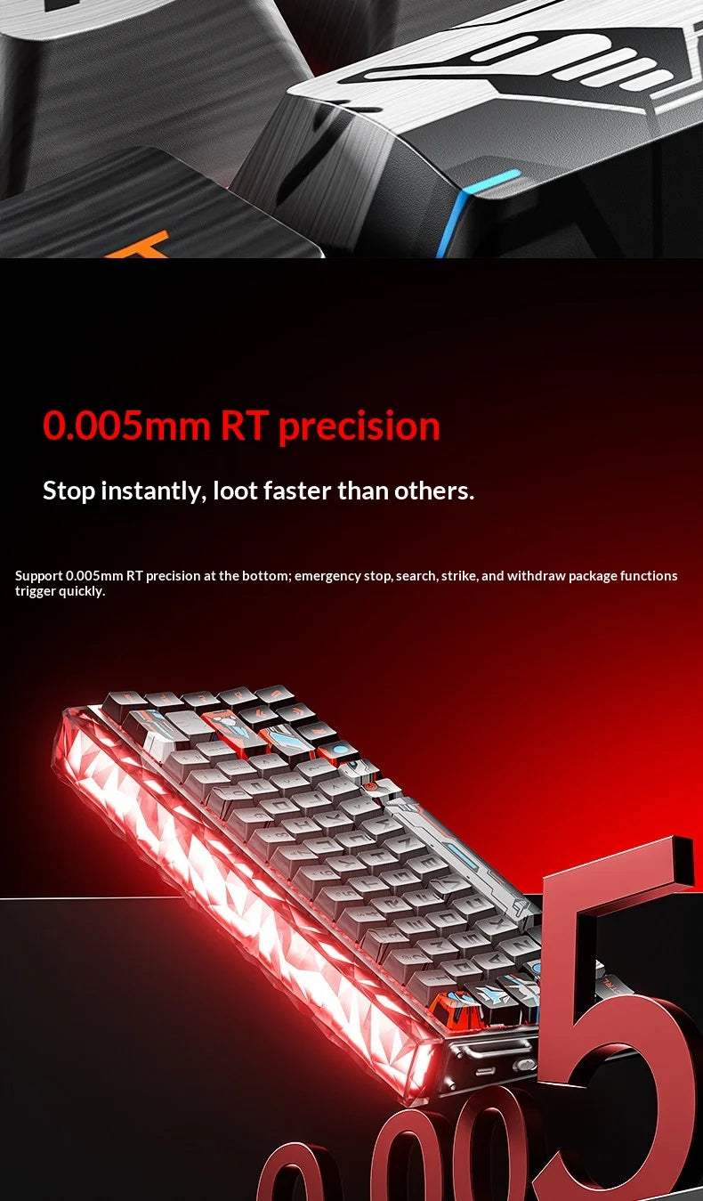 New AULA HERO68 Air 3-mode Magnetic Switch Gaming Mechanical Keyboard E-sport Custom Wired Keyboard Ergonomic Accessories