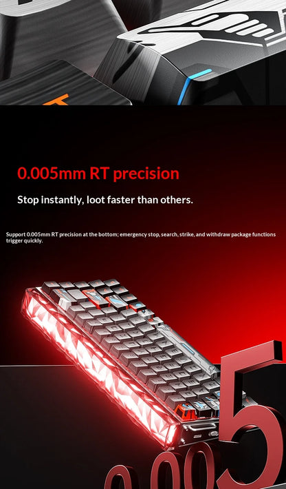 New AULA HERO68 Air 3-mode Magnetic Switch Gaming Mechanical Keyboard E-sport Custom Wired Keyboard Ergonomic Accessories