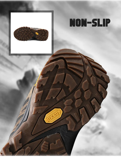 HIKEUP Scarpe outdoor da uomo per escursionismo, sport e tempo libero, scarponcini da trekking in montagna e campeggio, sneaker antiscivolo e resistenti all’usura