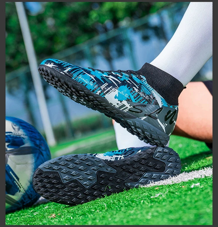 Size 34-46 Men's FG/TF Football Boots Futsal Professional Unisex Kids Soccer Training Outdoor Boys Football Sneakers