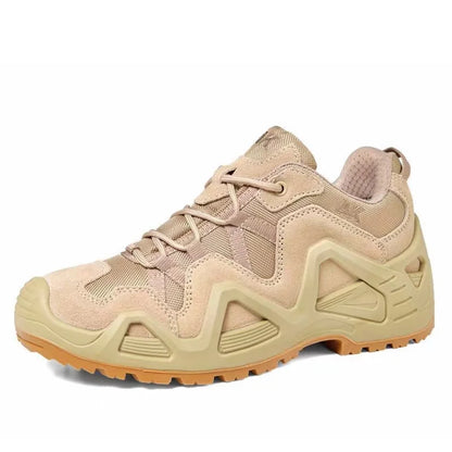 Lynjacye Mid-Cut Green Combat Boots Men Women Size 39-46 Outdoor CS Training Hiking Shoes Desert Ankle Climbing Bota Masculina