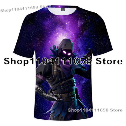 Banana Peely T-Shirt Damen-Tee Kinder F-Fortnite T-Shirt für Herren mit 3D-Druck, Battle-Royale-Game-Sommertop, Geburtstagsgeschenke