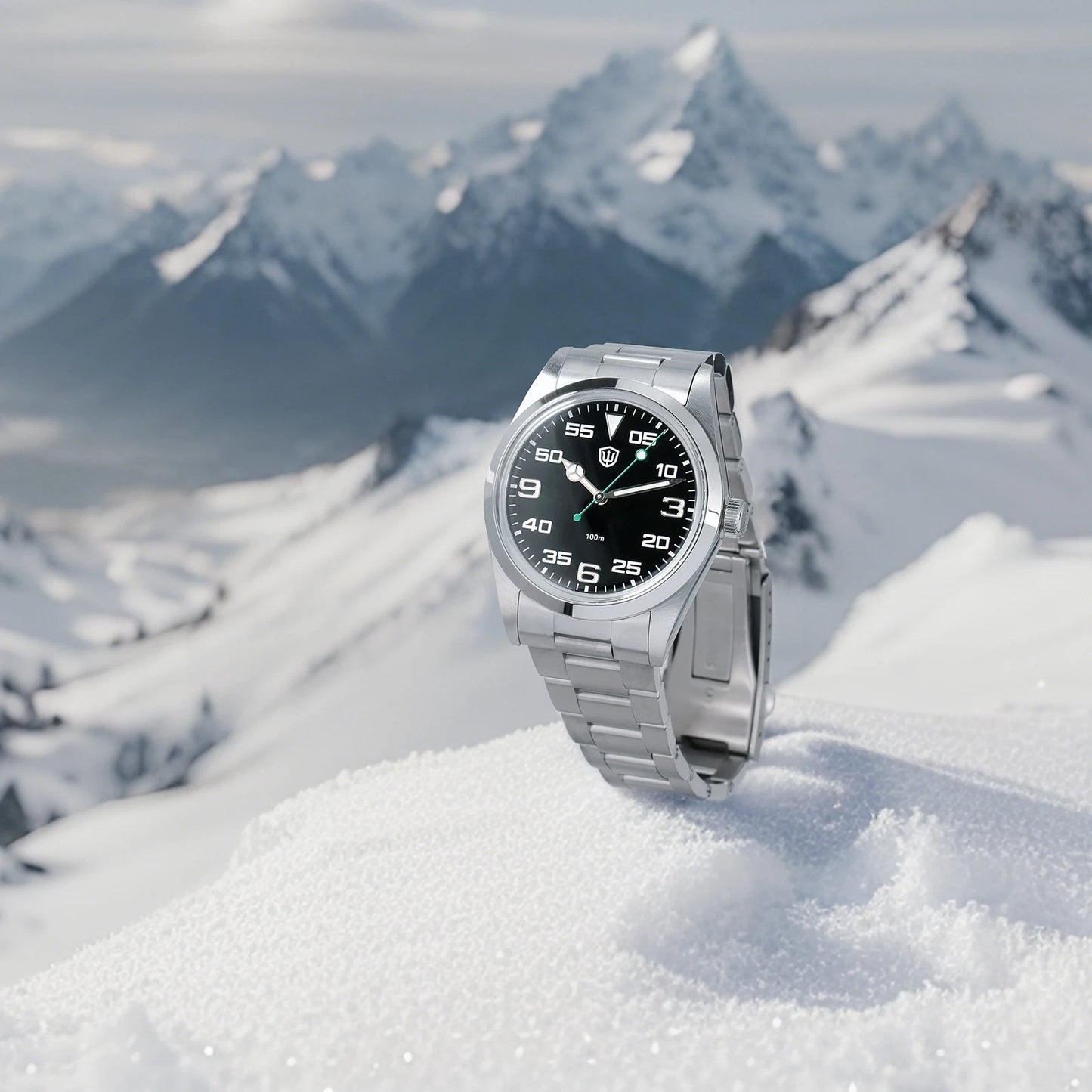 Watchdives WD1016 V3 37mm Uhr mit VH31 Sweep-Uhrwerk, Edelstahlgehäuse, luxuriösem Saphirglas, 100m wasserdicht, Herrenuhr mit Box, ideales Geschenk