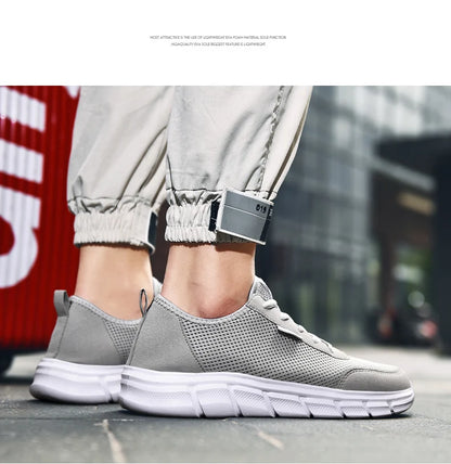 Men's Summer Sneakers Casual Running Shoes Breathable Walking Mesh Lightweight Sports Shoes Comfortable Fashion Shoes Zapatillas
