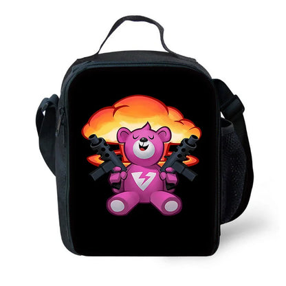 Isolierte große F-FortniteS-Kühltasche für Kinder mit viel Fassungsvermögen, für Jungen, Mädchen und Schüler, für Outdoor-Picknicks, wiederverwendbare Thermo-Lunchbox