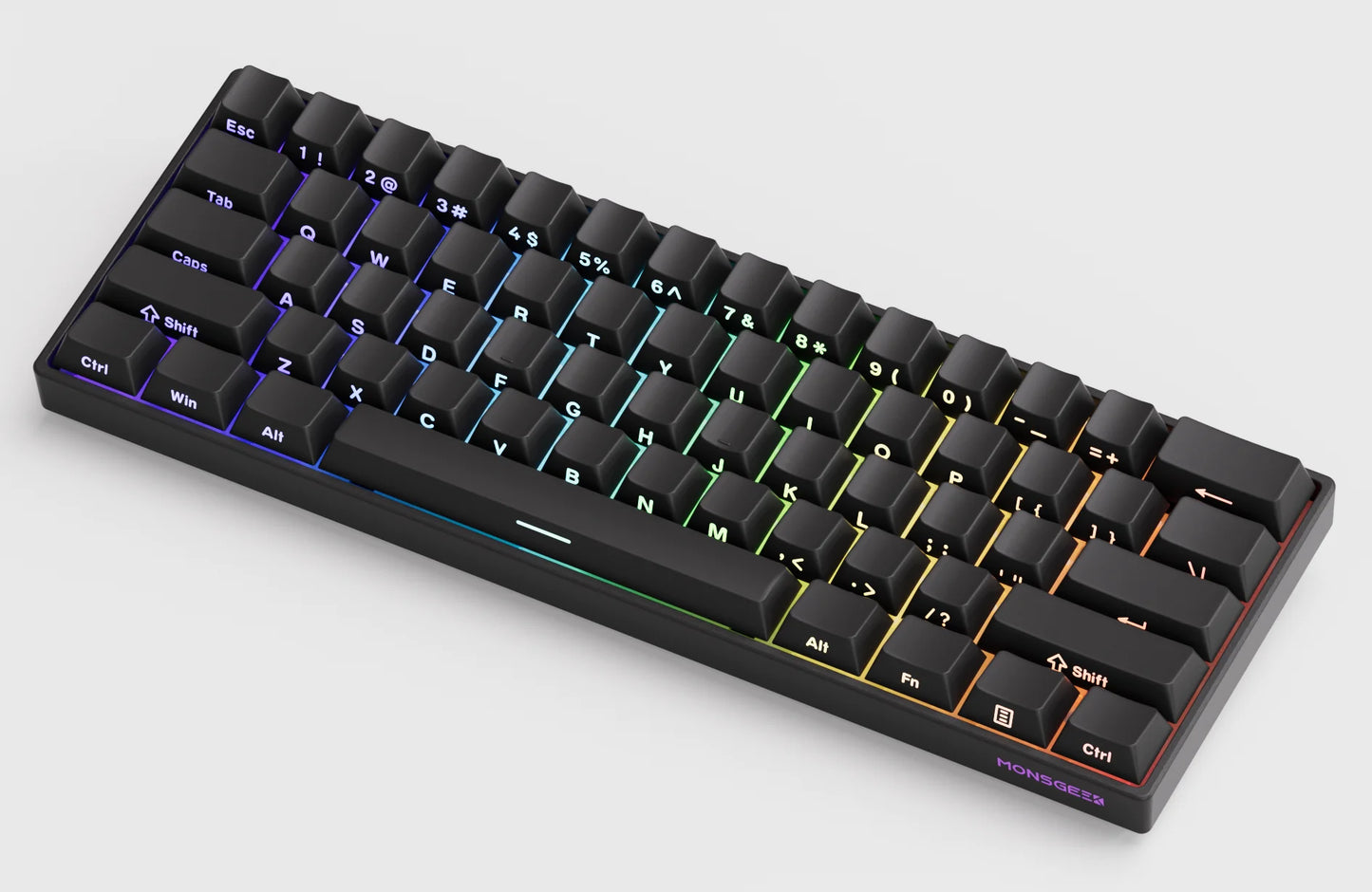 Teclado mecánico Akko MonsGeek FUN60 con interruptores magnéticos 60% para gaming, Rapid Trigger 0.01mm, 8K, ARGB, HE/TMR, teclado personalizado
