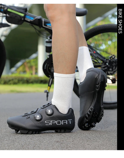 Ultra-Light Cycling Shoes, Breathable and Lightweight, SPD-Compatible Hard Soles for Road Mountain Bike Competition Training
