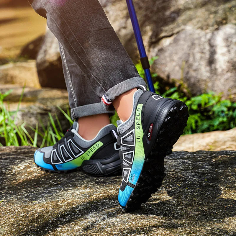 Men’s Hiking Shoes Waterproof Outdoor Lace-Up Sports Shoes Women’s Bicycle Casual Shoes Non-Slip Field Tactical Training Shoes
