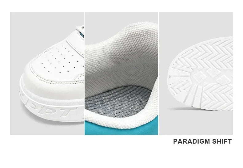 Zapatillas de hombre tipo skate para verano, en cuero, informales y de moda, para exterior, running, deporte, senderismo y tenis, con plataforma, diseño de lujo