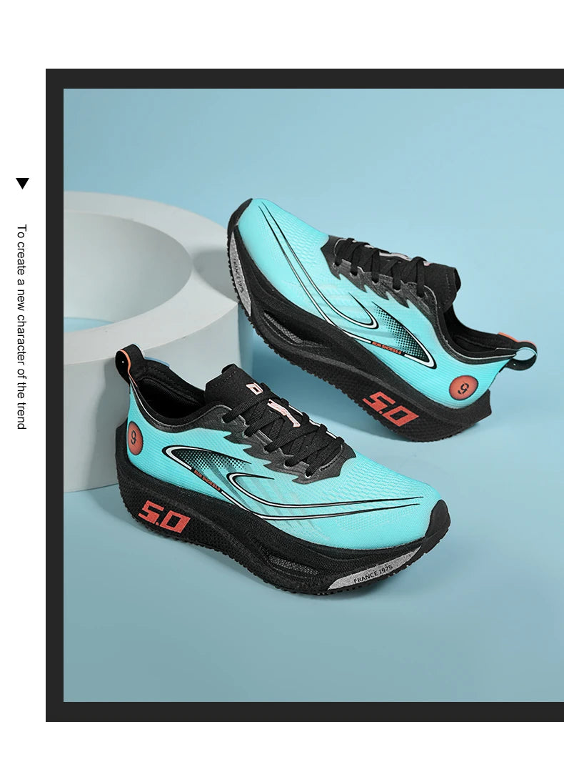 Unisex 2025 Full Carbon Plate Running Shoes, Professional Marathon Racing Lightweight Bounce Cushion Breathable Sports Sneakers