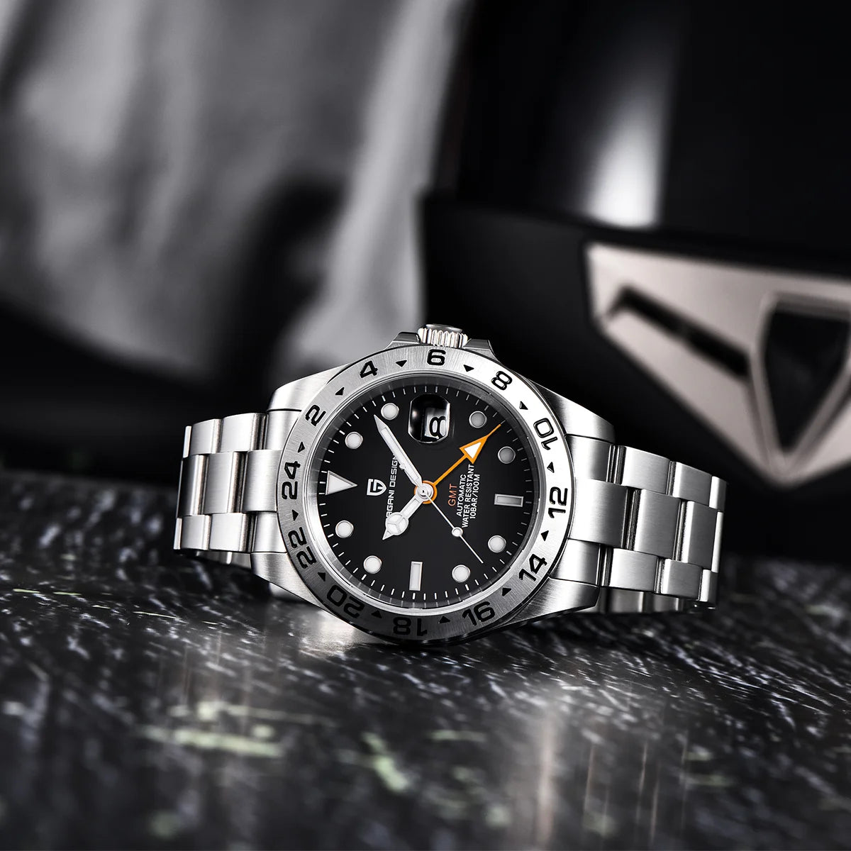 Pagani Design 2026 Nuevo reloj de buceo para hombre 42mm zafiro mecánico automático GMT 100m resistente al agua PD1682