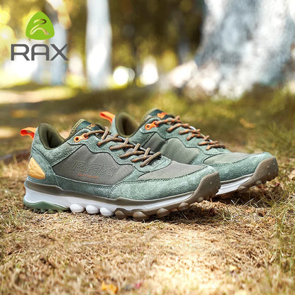 Rax Cowhide Hiking Shoes Men Outdoor Mountain Antiskid Climbing Sneakers Warm Lightweight Trekking Boots Sports Casual Shoes