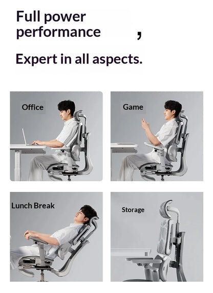 Ergonomischer Office-Mesh-Stuhl, moderner Executive-Computer- und Gaming-Stuhl, drehbar, rollbar und verstellbar