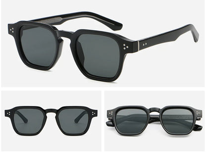 Peekaboo irregular sunglasses for women black brown retro style square sun glasses for men uv400 summer accessories 2025